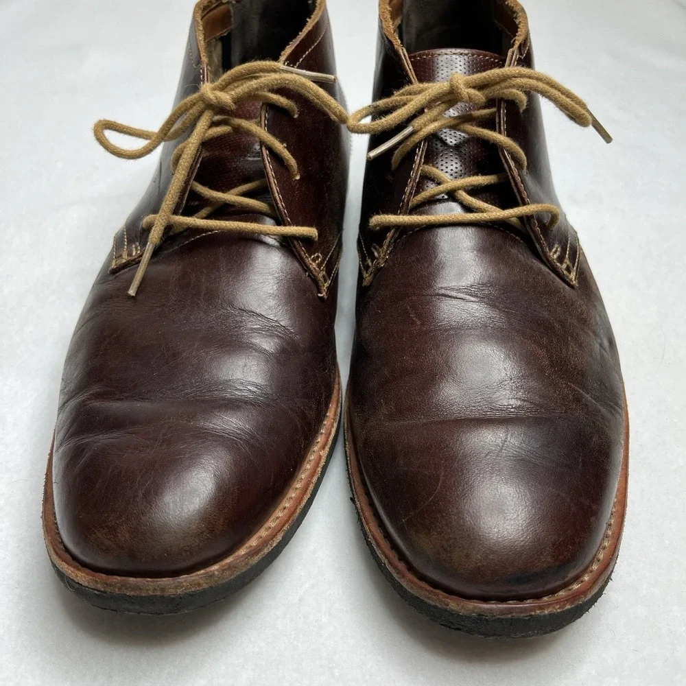 Timberland Boot Company Leather Boots Chukka Brown Mens Size 9